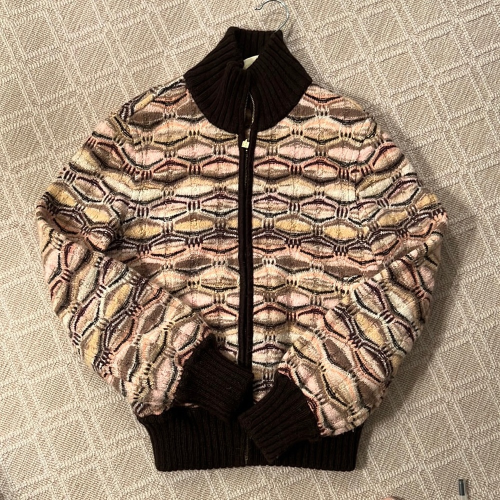 Missoni Sweater Bomber Style Zip-up